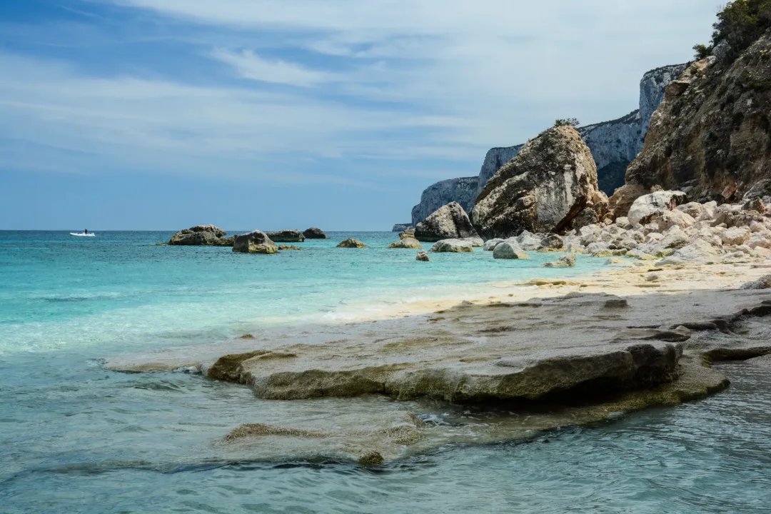 Turquoise waters and white sand beaches of Sardinia, a true paradise in the Mediterranean Sea