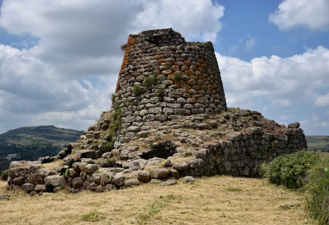 Ancient stone tower of Nuraghe, a symbol of Sardinian history and culture
