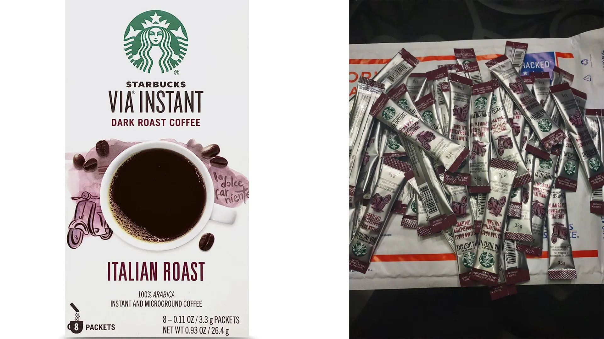 Starbucks Via Instant Italian Roast Dark Roast Coffee