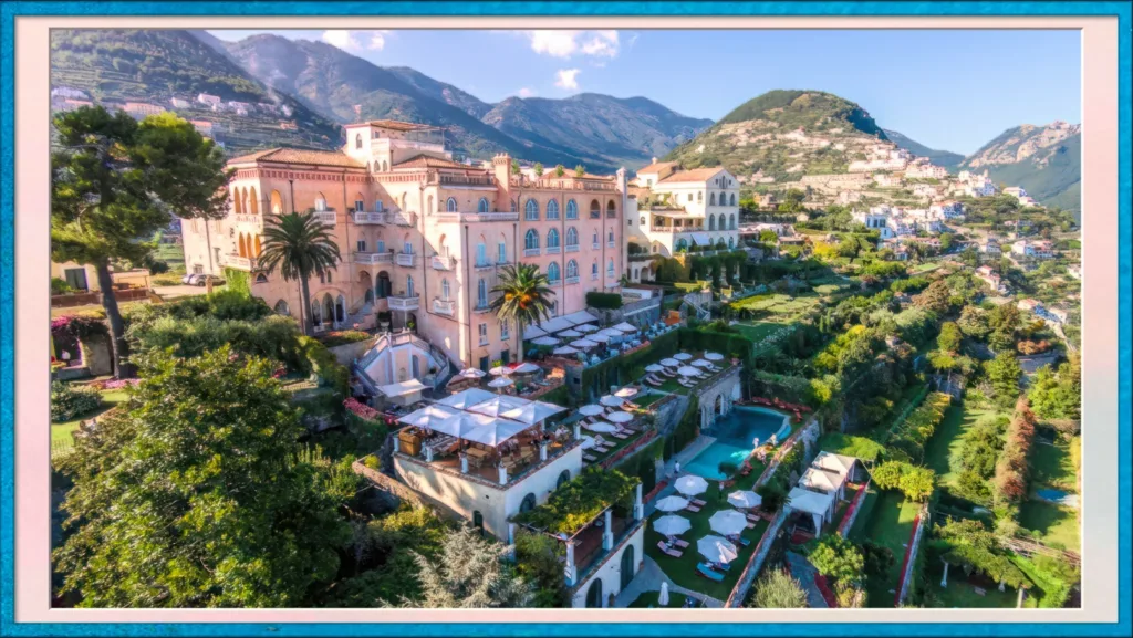 Exterior view of Palazzo Avino on the Amalfi Coast