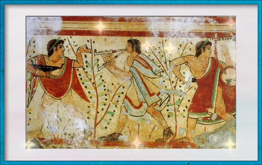 The Etruscans' Tomb of the Leopards in Italy
